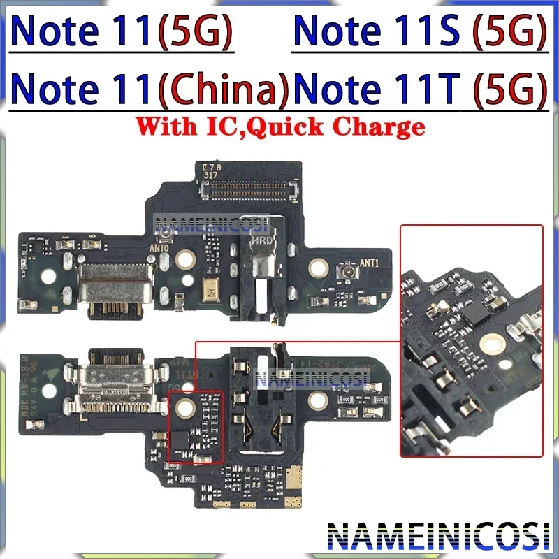 Usb Dock Charger Connector for Xiaomi Redmi Note 10 10C 10X 10T 11 11S 11E 11T Prime Pro Plus + 4G 5G Charging Board Flex Ports