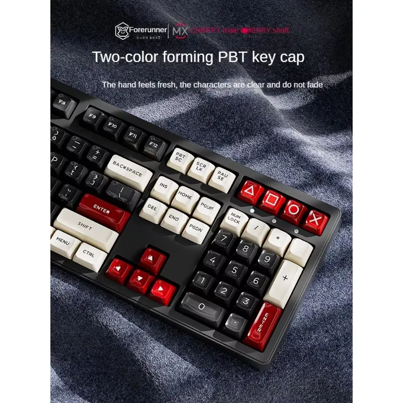 EWEADN 87Key/108Key RGB Bluetooth Tri-mode Wireless Mechanical Keyboard Cherry MX Axis Hot-Swap Macro Long Endurance Game Gift