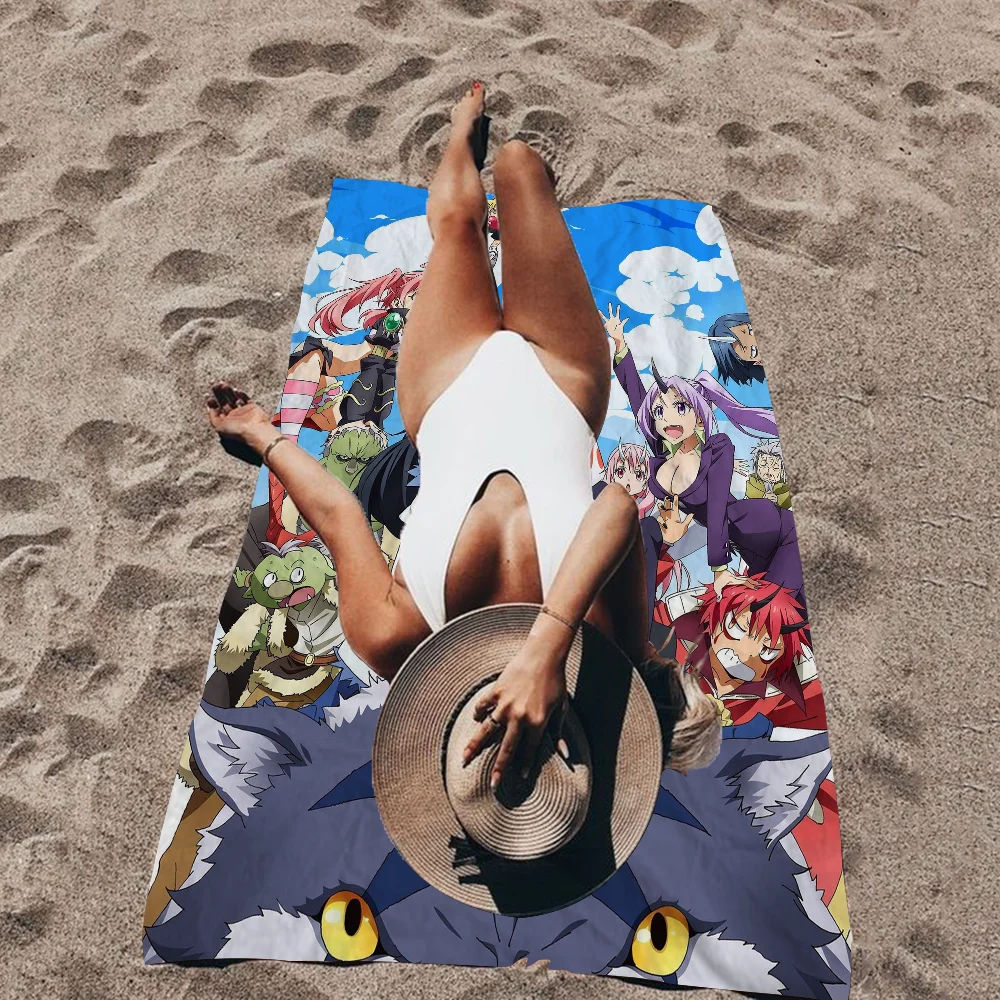 

Anime Tensei Shitara Slime Datta Ken Big Microfiber Beach Towels Quick Dry Towel Sand Beach Towels Towel For Travel Swim Pool