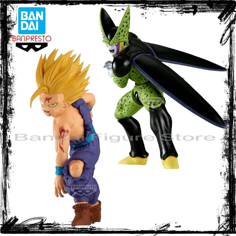 Oryginalna figurka Bandai Banpresto Match Dragon Ball Son Gohan Cell Anime Action Figure Toy Gift Model Collection Ornaments - dostępna od ręki