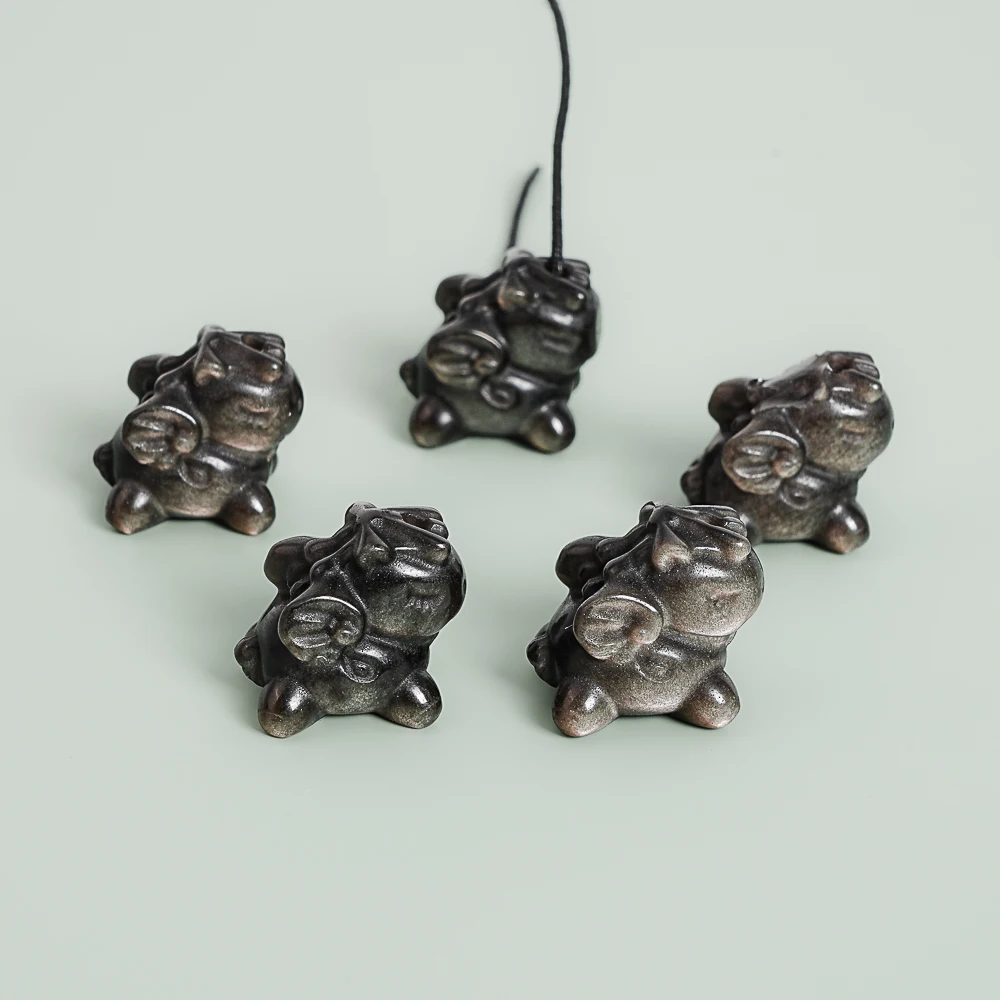 

5Pcs Silver Obsidian Chubby Pegasus Pendant 18x17MM Silver Black Cloud Winged Horse Charms for Magical DIY Jewelry Making