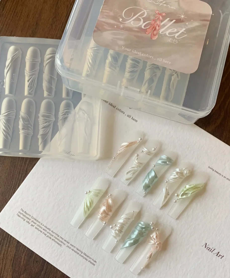 

Braid Nail Art Practical Mold 3D Relief Stamping Carved Stencils Reusable DIY Make Nail parts Decorations Manicure Tool 2026