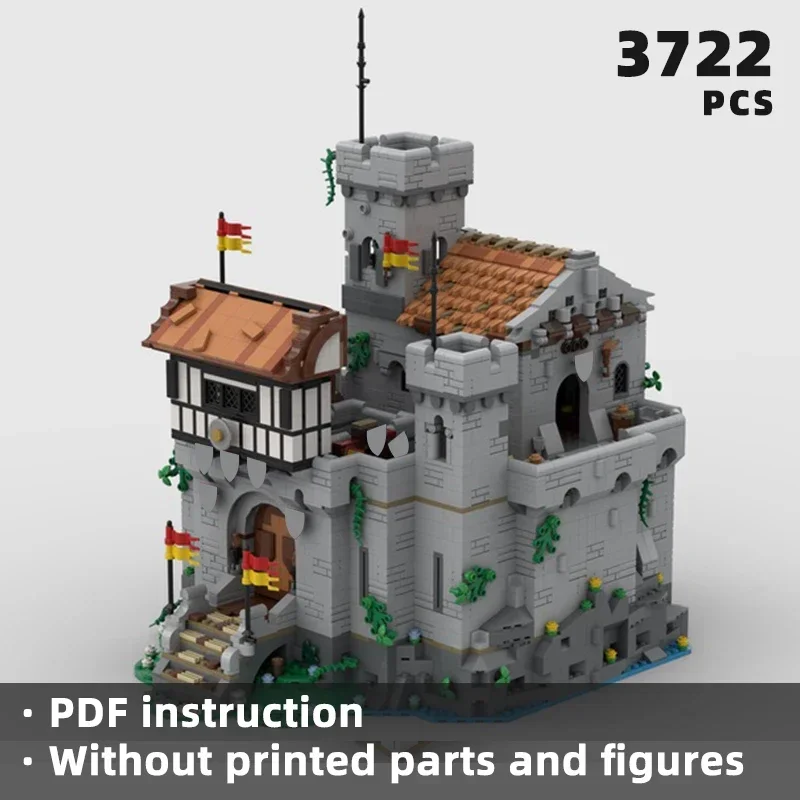 medieval military fortress bricks modular castle military fortress blocks knight castle bricks medieval architecture gift moc