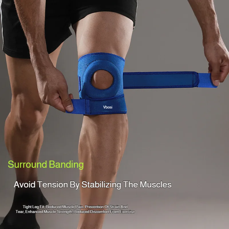 

Спортивный наколенник для взрослых: дышащий, микроэластичный, регулируемый, с защитой надколенника для поддержки суставов и связок мениска