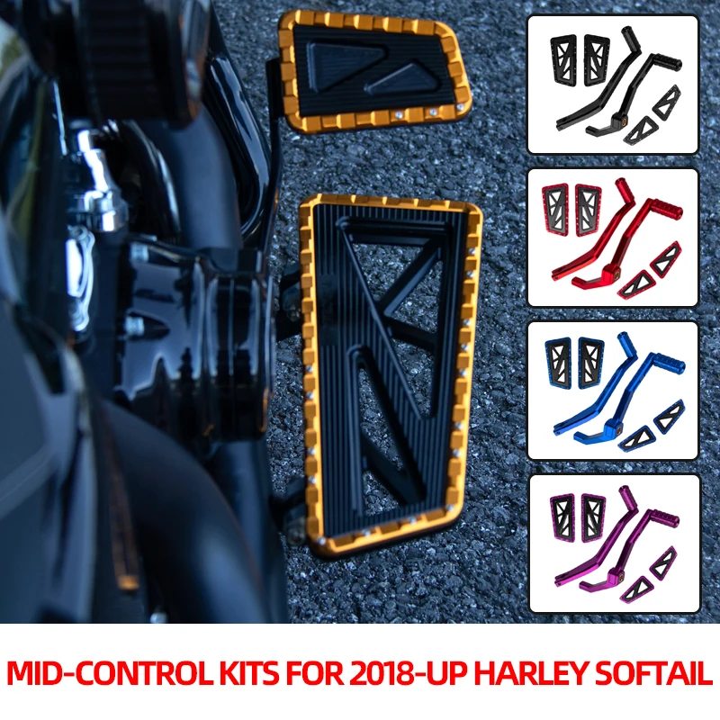 Motorcycle Mid Control Kit Forward Controls Footpeg Brake Lever for Harley 2018-up Softail Low Rider S/ ST Softail Standard FXBB
