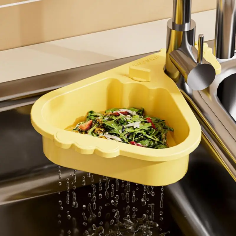 

Multifunctional Sink Drain Basket Faucet Hanging Filter Bag Automatic Dumping Basket Sink Sponge Rack Kitchen Waste Collector