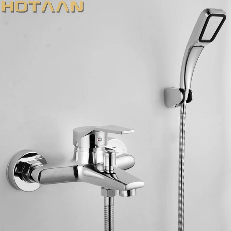 . Polished Chrome Finish New Wall Mounted shower faucet Bathroom Bathtub Handheld Shower Tap Mixer Faucet YT-5339