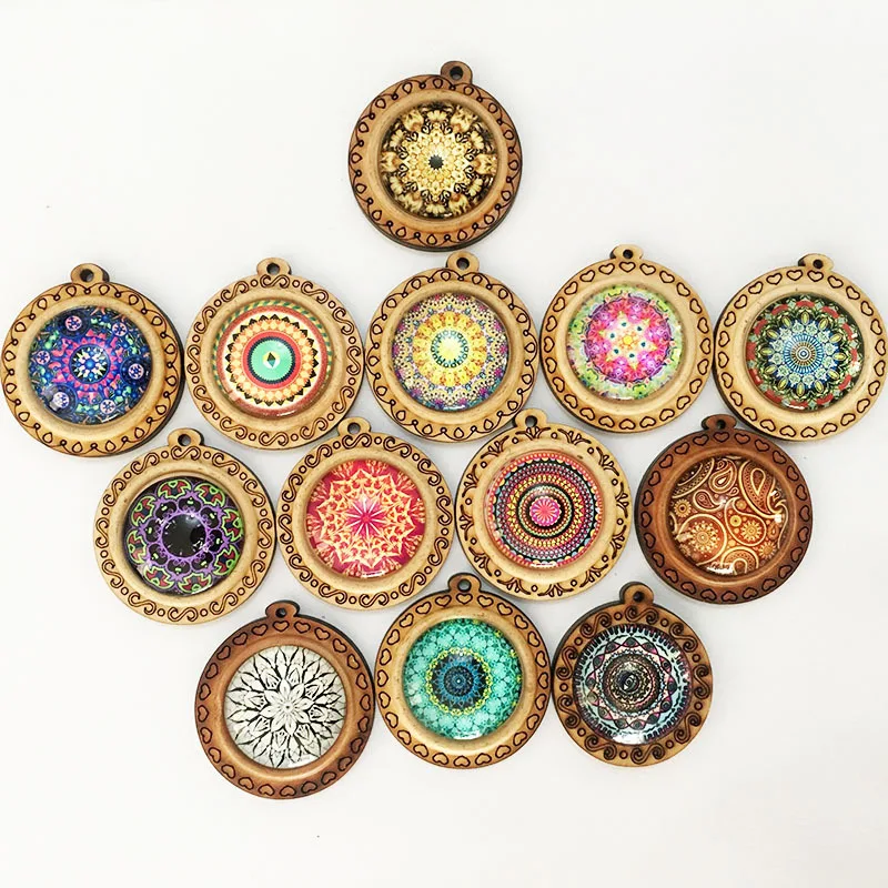 2019New Year Log Mandala Series Ornament Accessories Custom Lettering Wholesale Foreign Trade Supply