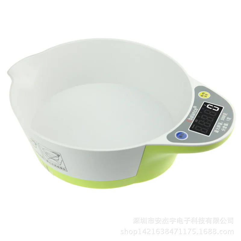 Pet bowl scale household electronic kitchen scale mini bowl scale household integrated bowl scale accessories food LCD Display