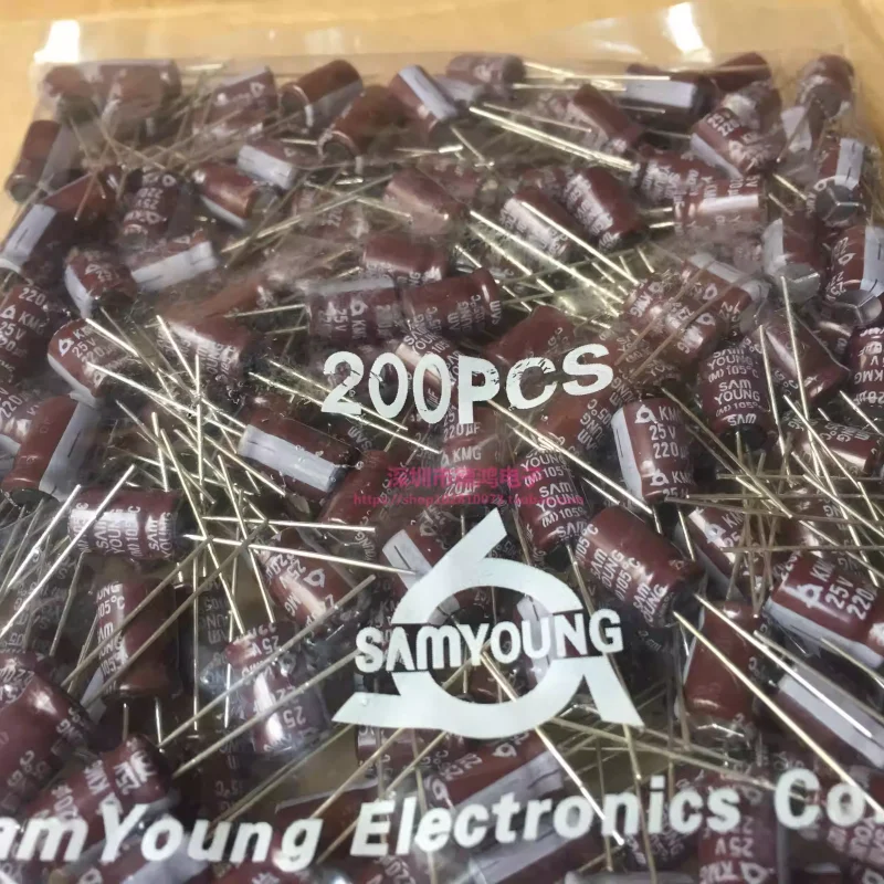 10-100PCS 25V220UF 8X11 Sanying KMG series standard product 220UF25V electrolytic capacitor original