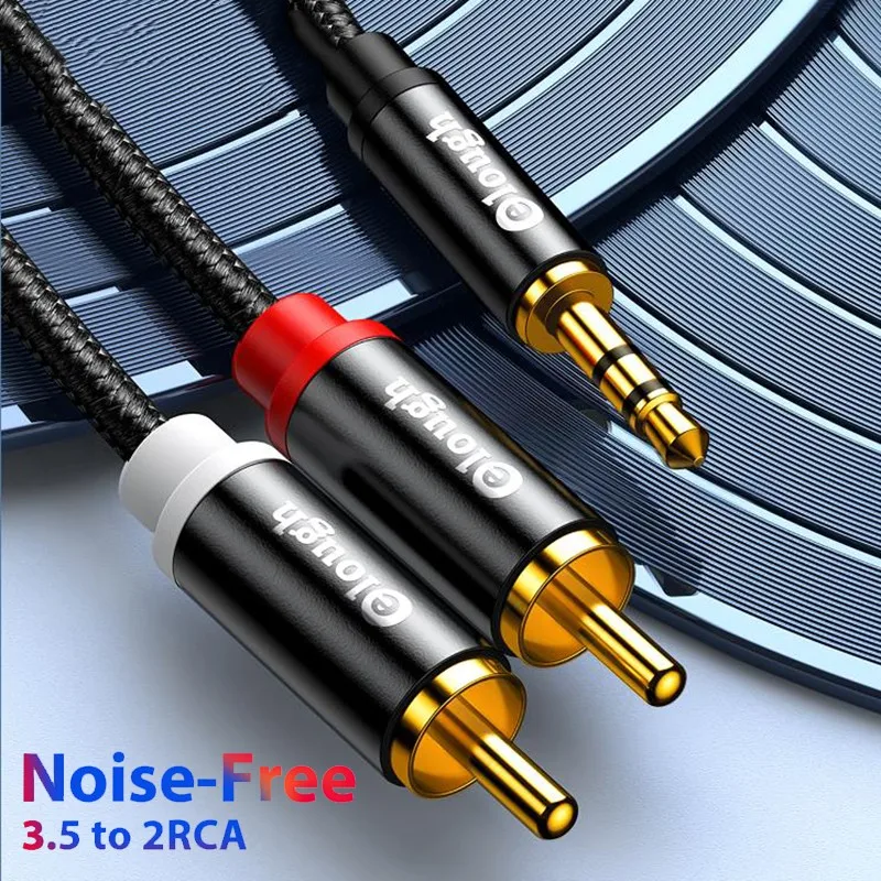 Olaf  RCA Cable HiFi Stereo 3.5 to RCA Audio Cable Male to Male Audio Cable for Home Theater DVD Cable RCA Gold-Plated