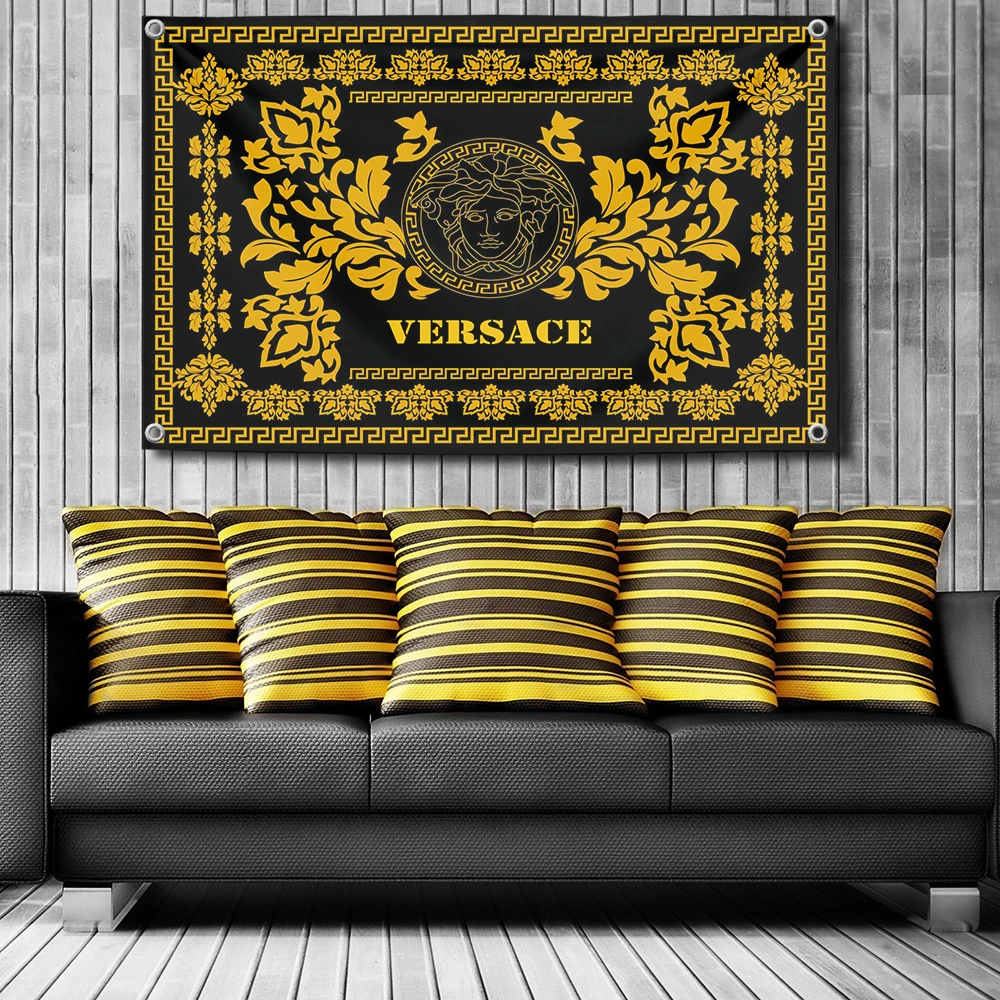 90x150CM Medusa Hanging Flag 60x90CM Polyester Banner V-Versace-S Home Decoration