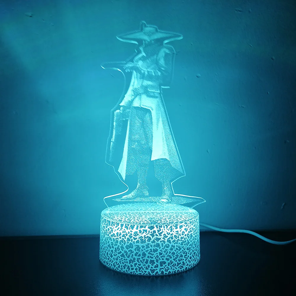 Valorant Figure Cypher 3d Led Lamp For Bedroom Custom Hero Write Name Night Lights Gaming Room Decor Brithday Gift