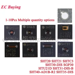 1-10Pcs SHT20 SHT21 SHT30 SHT31 SHT35 SHT40 SHTC3 HTU21D -DIS DFN-4 DFN-6 DFN-8 Digital Temperature and Humidity Sensor IC Chip