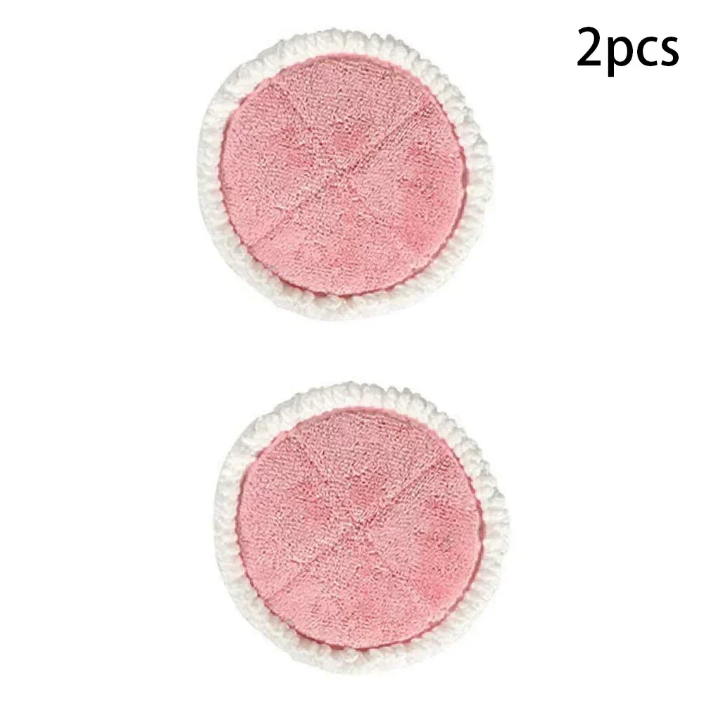 2/4/6Pcs/set Steam Mop Cloths Electric Mop Cleaning Pad For Vmai Steam Engine Mop Pads Pink Round Cleaning Mops Vacuum Cleaner