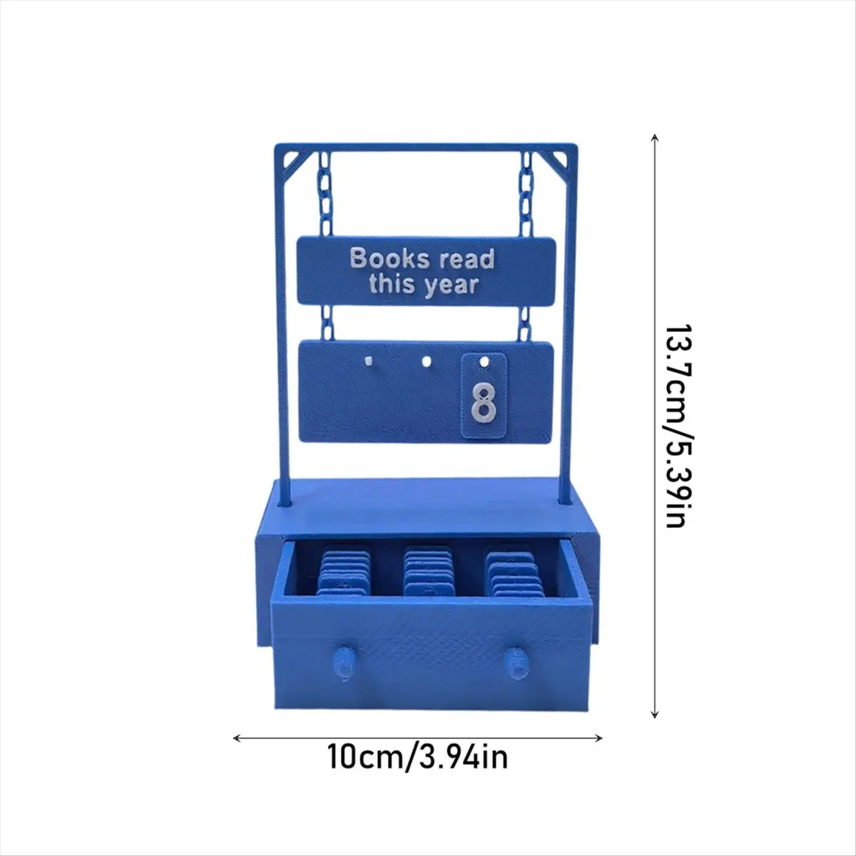 STOCK-Manual Rotation Update Hanging Book Counter with Digital Storage for Classrooms Libraries and Reading Challenges Black