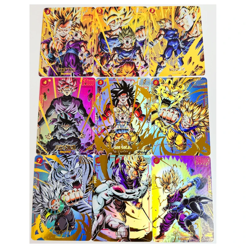 Juego de 9 Tarjetas Coleccionables de Dragon Ball, Goku, Vegeta, Z GT, Super Saiyan Heroes Battle Card, Ultra Instinct