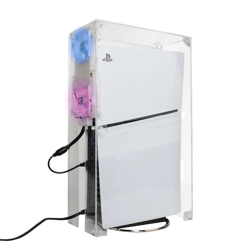 

Прозрачный акриловый пылезащитный чехол для консоли PS5 Slim, защитный корпус для охлаждения, защита от пыли и царапин