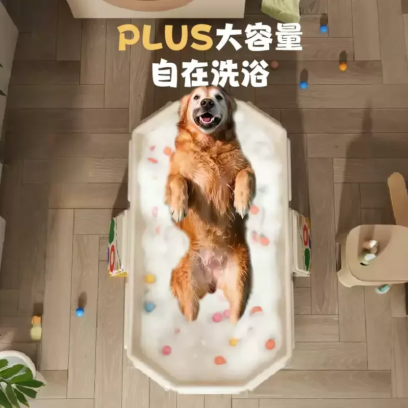 Space-Saving Large PVC Folding Bathtub for Summer, Portable Bathtub with No Installation Required