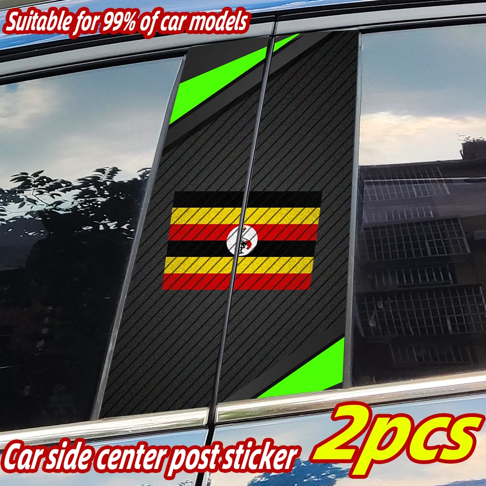 

National Flag Uganda Car Stickers B-pillar DIY Auto Center Column Cover Scratches Decoration Automoile Vinyl Decals Accessories