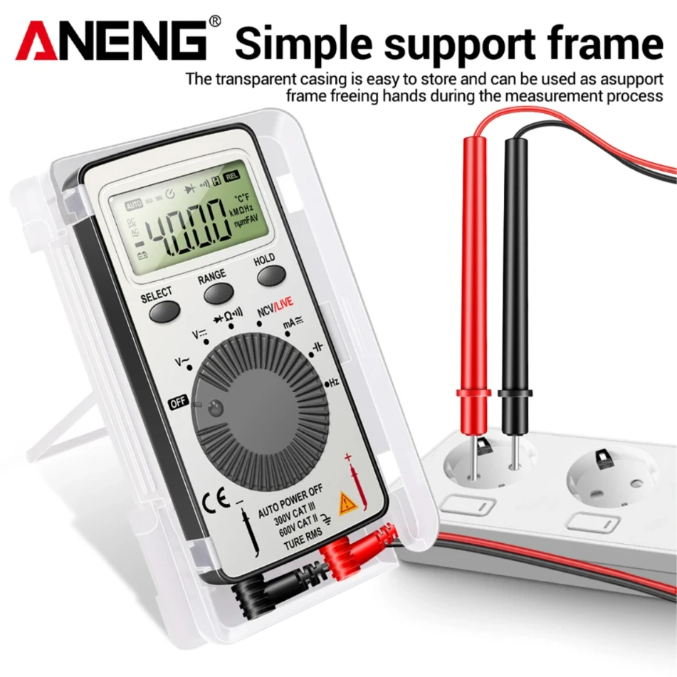Voltage Tester Automotive Current Professional Mini Tester Electrician Tools ANENG AN101 Digital Multimeter 1999 Counts AC/DC