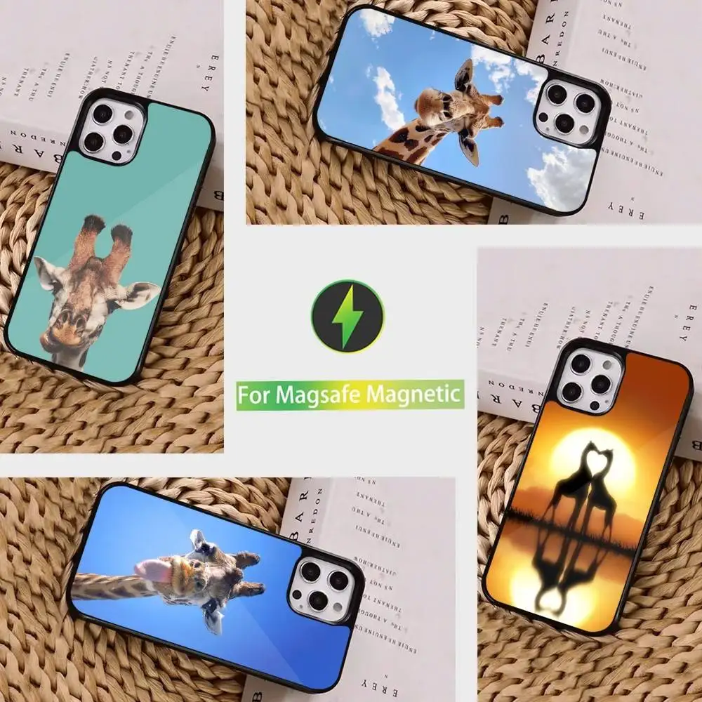 

Animal Giraffe Cute Funny Phone Case For iPhone 16,15,14,17,13,12,11,Pro,Max,Plus,Mini, Magsafe,Magnetic Wireless Charging Case