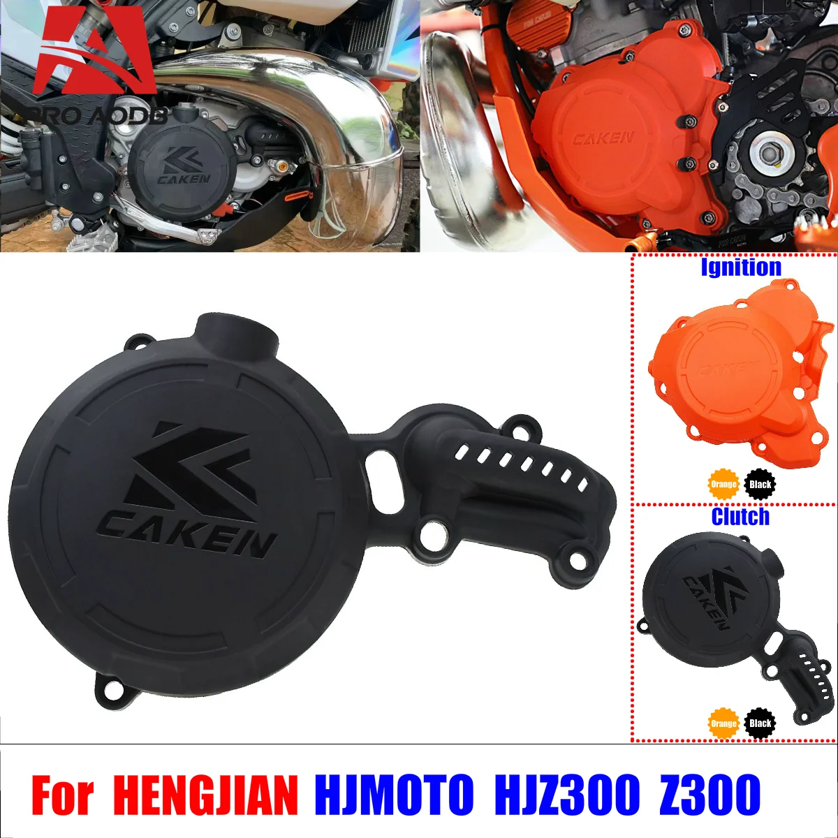 High-Quality Engine Clutch Guard Water Pump Cover Ignition Protector For HENGJIAN HJMOTO HJZ300 Z300 etc Motorcycle