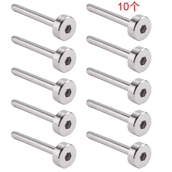 10Pairs 1/8In Invisible Cable Railing Kit Swage Tensioner And Stud End T316 Stainless Steel For 2In Wood & Metal Posts