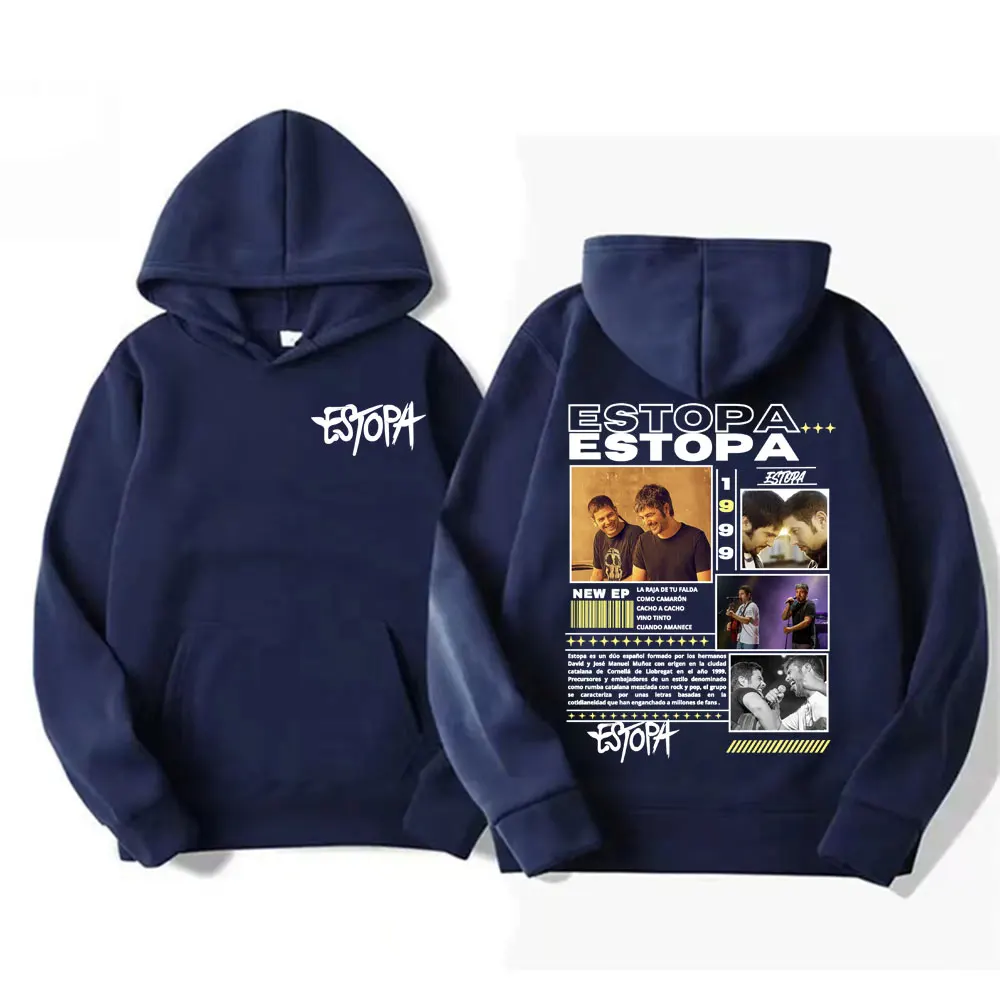 Rapper Estopa 1999 Tour Concert Cover Sweatshirt Men Women Casual Fleece High Quality Hoodies Gothic Oversized Hoodie Streetwear