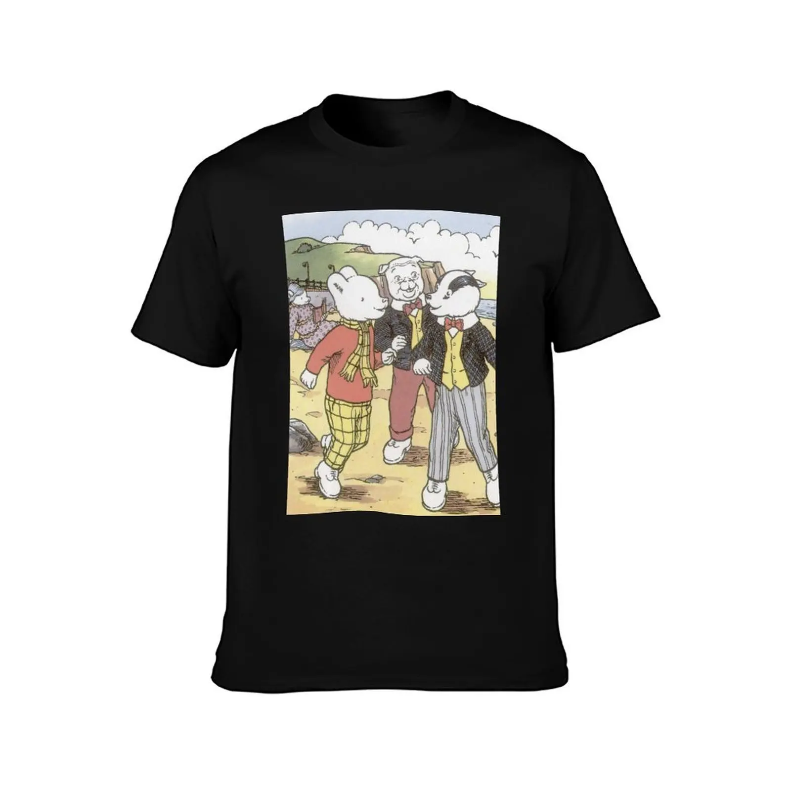 Rupert Bear, Bill Badger, and Algy Pug T-Shirt Quick Dry Light Sports T-Shirt