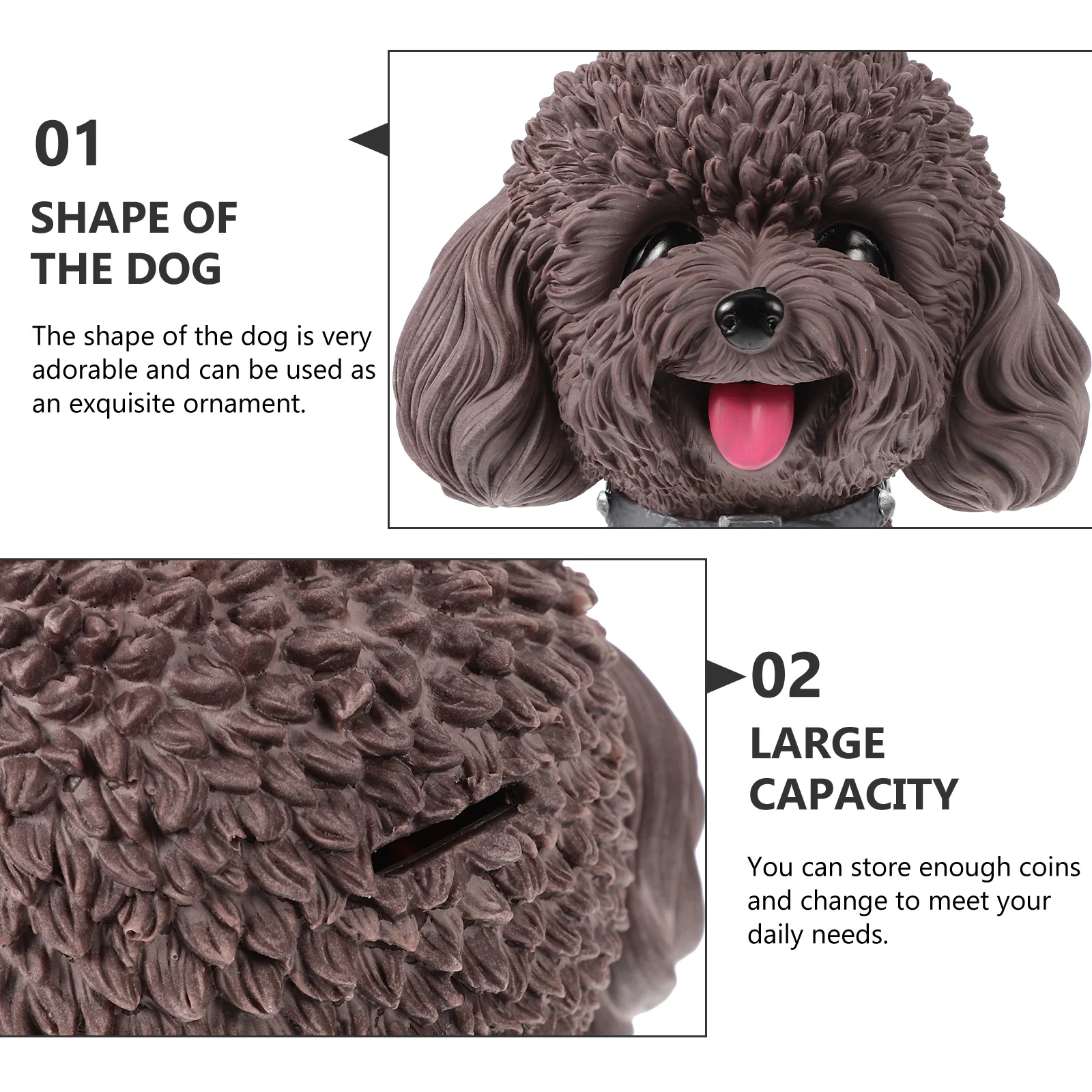 Big Size Dog Shaped Coin Bank Sturdy Vinyl Piggy Bank for Children Saving Change Christmas Stocking Gift Decor