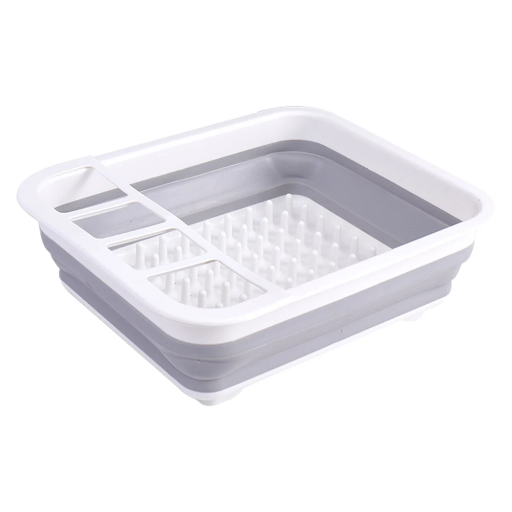 

Collapsible Dish Drainer Dinnerware Organizer Plastic Sink Drying Rack Dish and Kitchen Utensil Drainer Dinnerware Basket