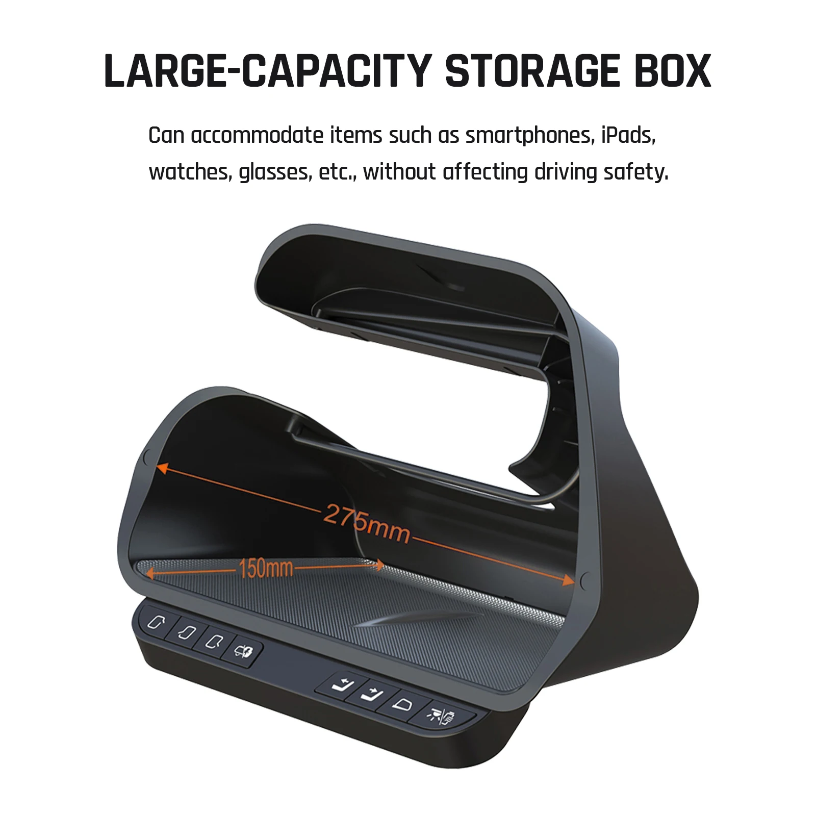 For Tesla Model 3/Y Highland Center Display Stand Wireless Connectivity Smart Button Storage Box Dashboard Glove Boxes 2024