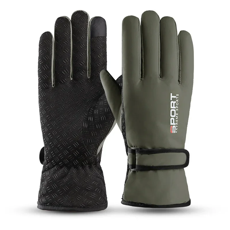 Guantes de invierno 2024 para mujer, guantes de esquí para ciclismo al aire libre, guantes de trabajo de invierno gruesos, cálidos, impermeables, a prueba de viento y pantalla táctil