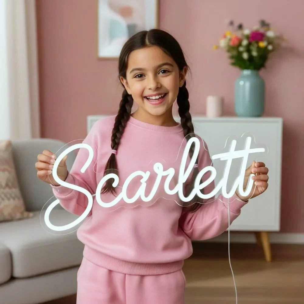 Custom Neon Sign Personalized Neon LED Sign Childrens Commemorative Gifts For Birthday Party Wall Bedroom Background Decor Neon