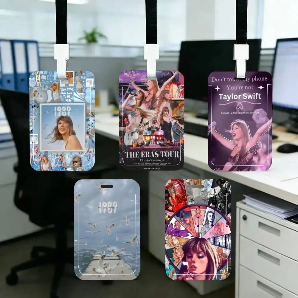 S-Swift-T-Taylor The Life Of A Showgirl ID Card Holder Neck Strap Pendant Door Badge Holder Lanyards Keychain Work Credential