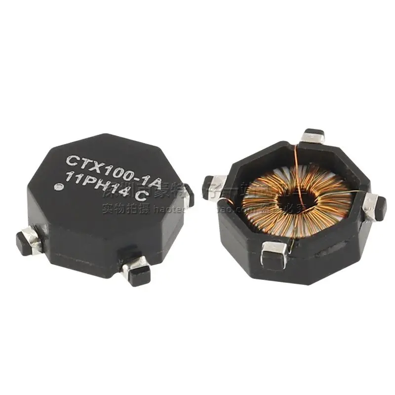 10pcs/ CTX100-1A-R imported patch common mode inductance filter 100UH 0.7A coupled inductance choke