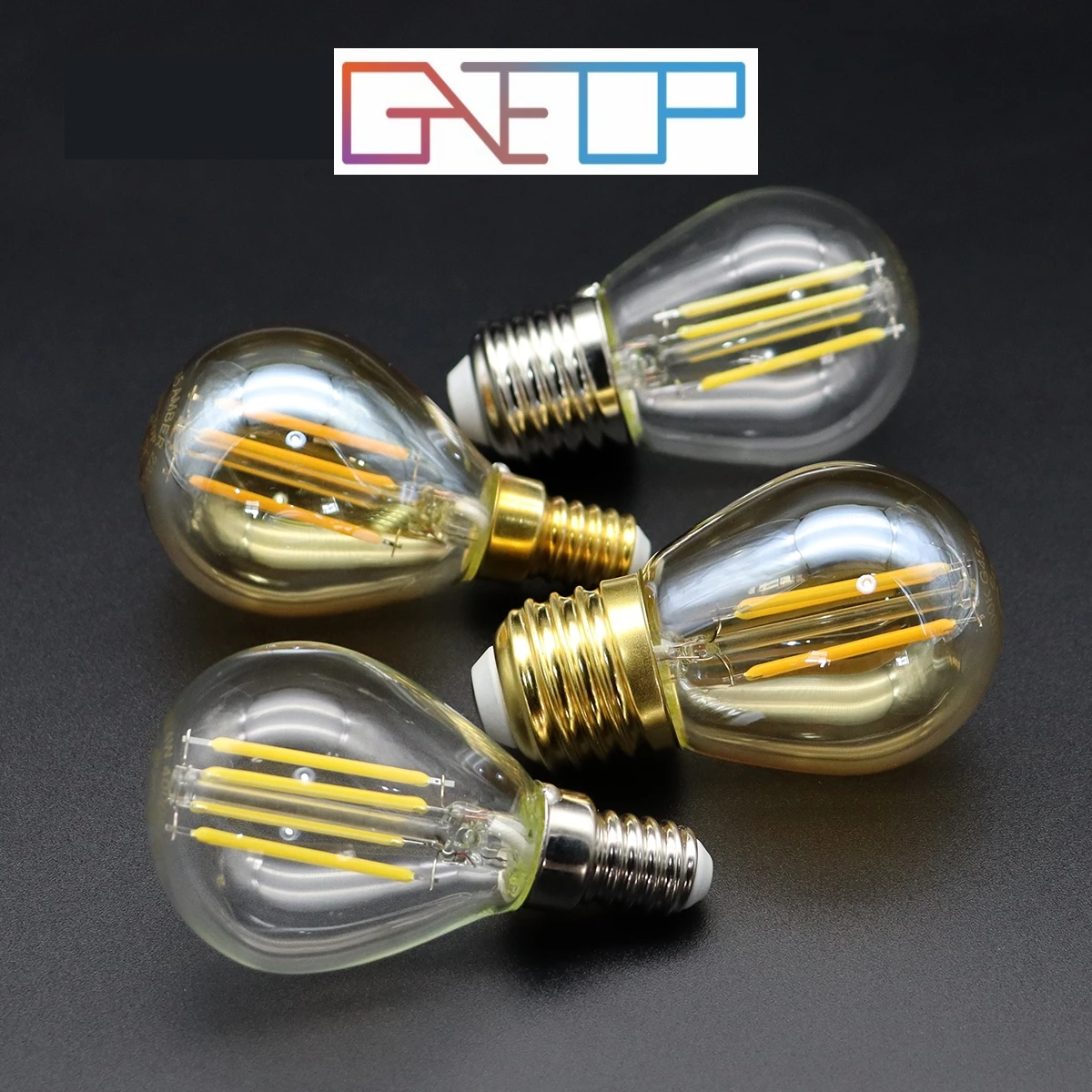 6pcs/lot Flash Deals G45 4w Retro Edison Filament Bulb E14 E27 Bombillas 220v Vintage Lamp  Gold Clear Glass Inner Decoration