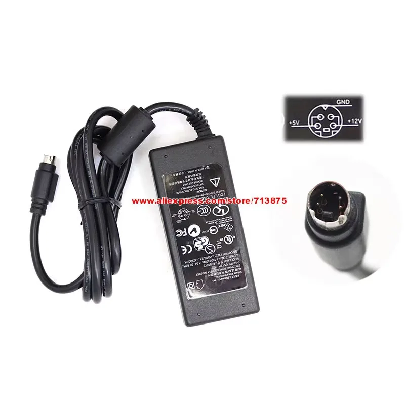 ADB0512 P/N PS-0512P AC Adapter For Part II 12V 2A 5V 2A HDD Enclosure Power Supply Round with 5 Pins