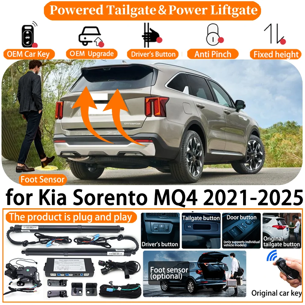 

ZhuCamX Car OEM Smart Powered Tailgate system for Kia Sorento MQ4 2021-2025 Automatic Electric Power Tailgate Strut kit