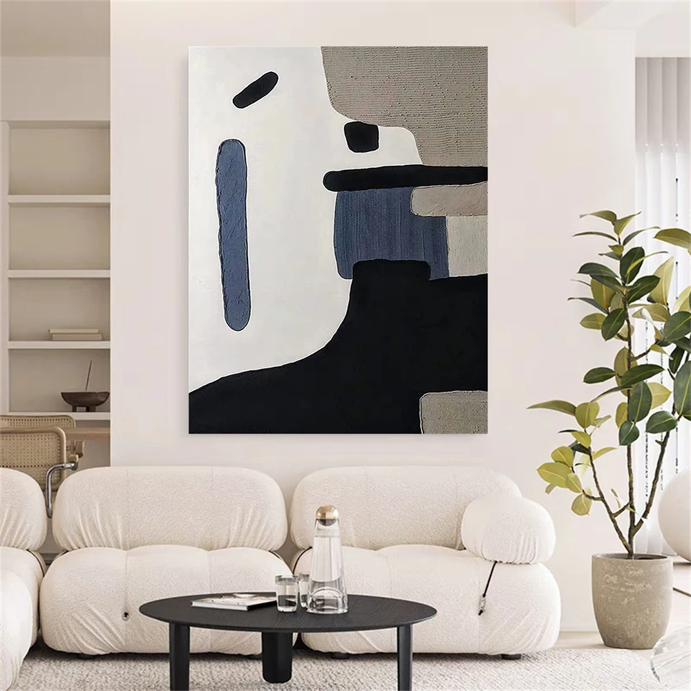 

3d Texture Creative Canvas Mural Handmade Oil Painting Abstract Character Wall Art Modern Ballet Salon Picture Opera House Decor