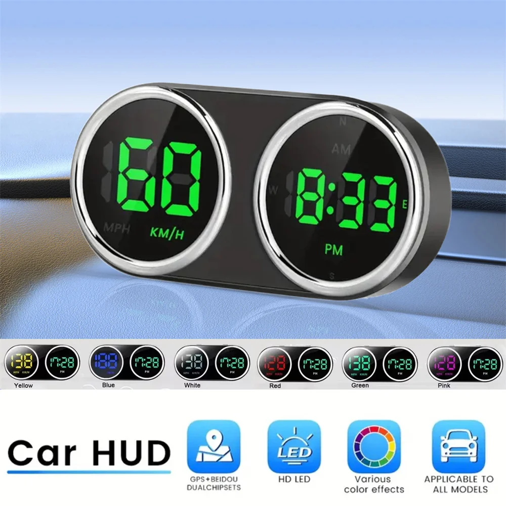 

HUD Head-up Display GPS Digital Speedometer for Car Motorcycle Gauge Odometer Clock Speed Alarm Auto Car Electronic Device