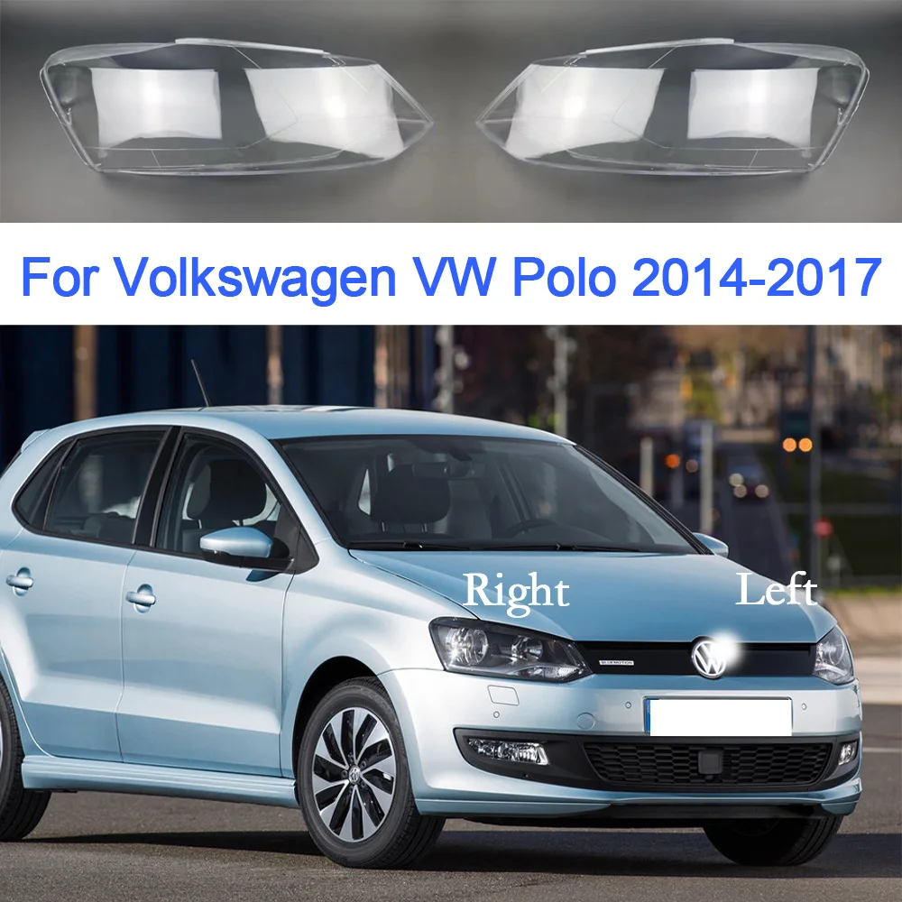 

For Volkswagen VW Polo 2014 2015 2016 2017 Car Headlight Glass Headlamp Transparent Cover Replace Lampshade PVC Lamp Shade