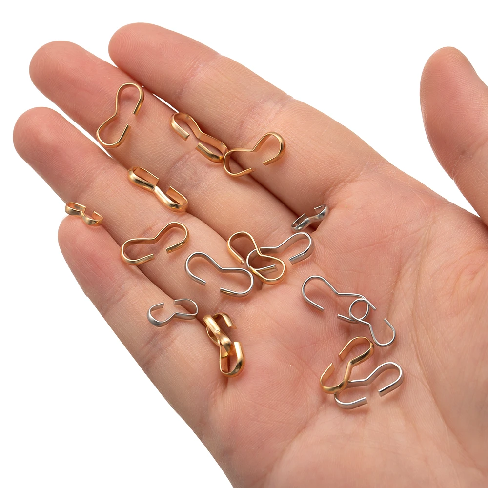 100pcs Metal 7/8/9/11/14mm Clasps Connectors for DIY Necklaces Bracelets Pendant Hooks Buckle Jewelry Making Supplies Findings