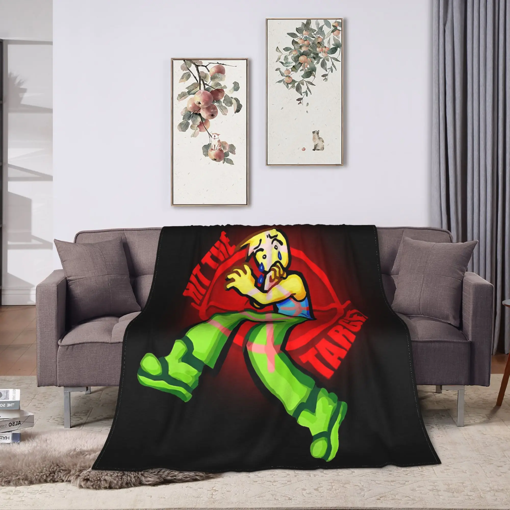 Warm Soft Blanket Airplane Travel Forsaken Hit The Noob Throw Blanket  Flannel Bedspread For Outdoor Pattern Sofa Bed Cover