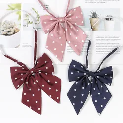 Classic Colorful Polka Dot Butterfly Feather Root Shaped Bowties Female Student JK Uniform Bow Tie Collar Shirt Accessories Gift