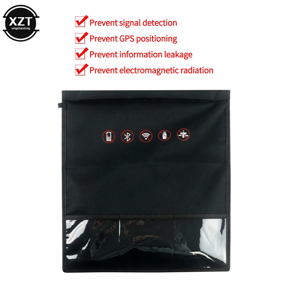 Signal Blocking Bag Mobile Phone Anti-radiation Signal Shielding Bag Faraday Cage Pouch Car Key Radiation Protection Storage Bag