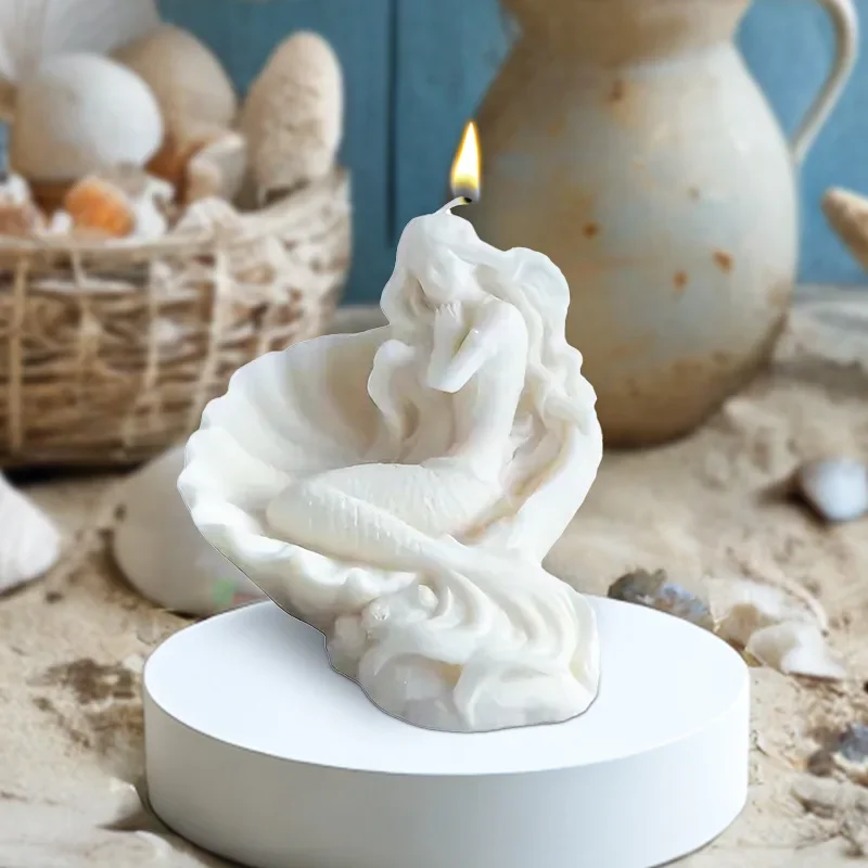 

DIY 3d Shell Mermaid Silicone Molds Candle Aromatherapy Plaster Candle Mould Starfish Shell Candle Making Epoxy Resin Molds