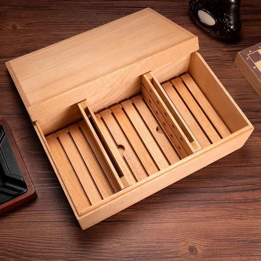 Natural Cedar Wood Multi-Zone Storage Unpainted Ecological Cabinet 110/150 Pieces Humidor