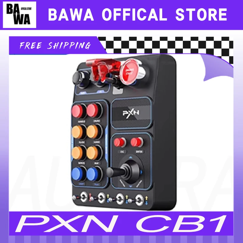 

PXN CB1 Racing Simulator Центральный блок управления Многофункциональный ключ RGB Блок управления для EURO Truck Simulator Racing Game Аксессуар